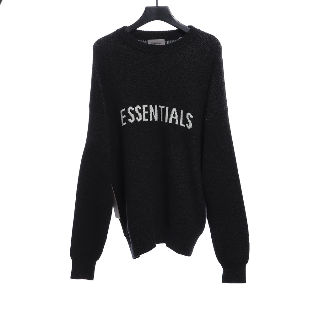 Essentials Chest Letter Sweater Beige Colorway Replica