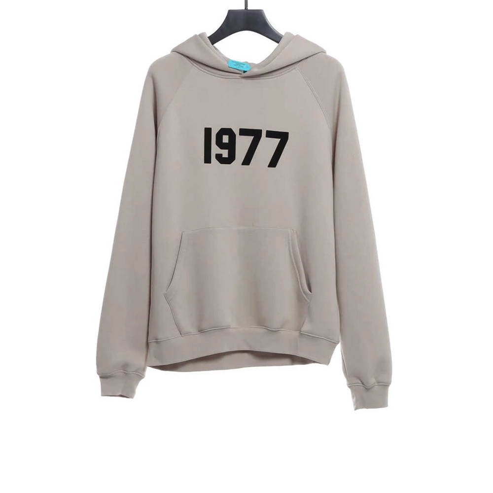 1977 Flocking Hoodie Replica Logo Detail