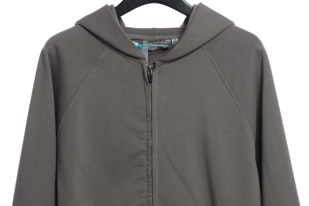 Back Silicone Letter Zip Hoodie Replica Sleeve Detail