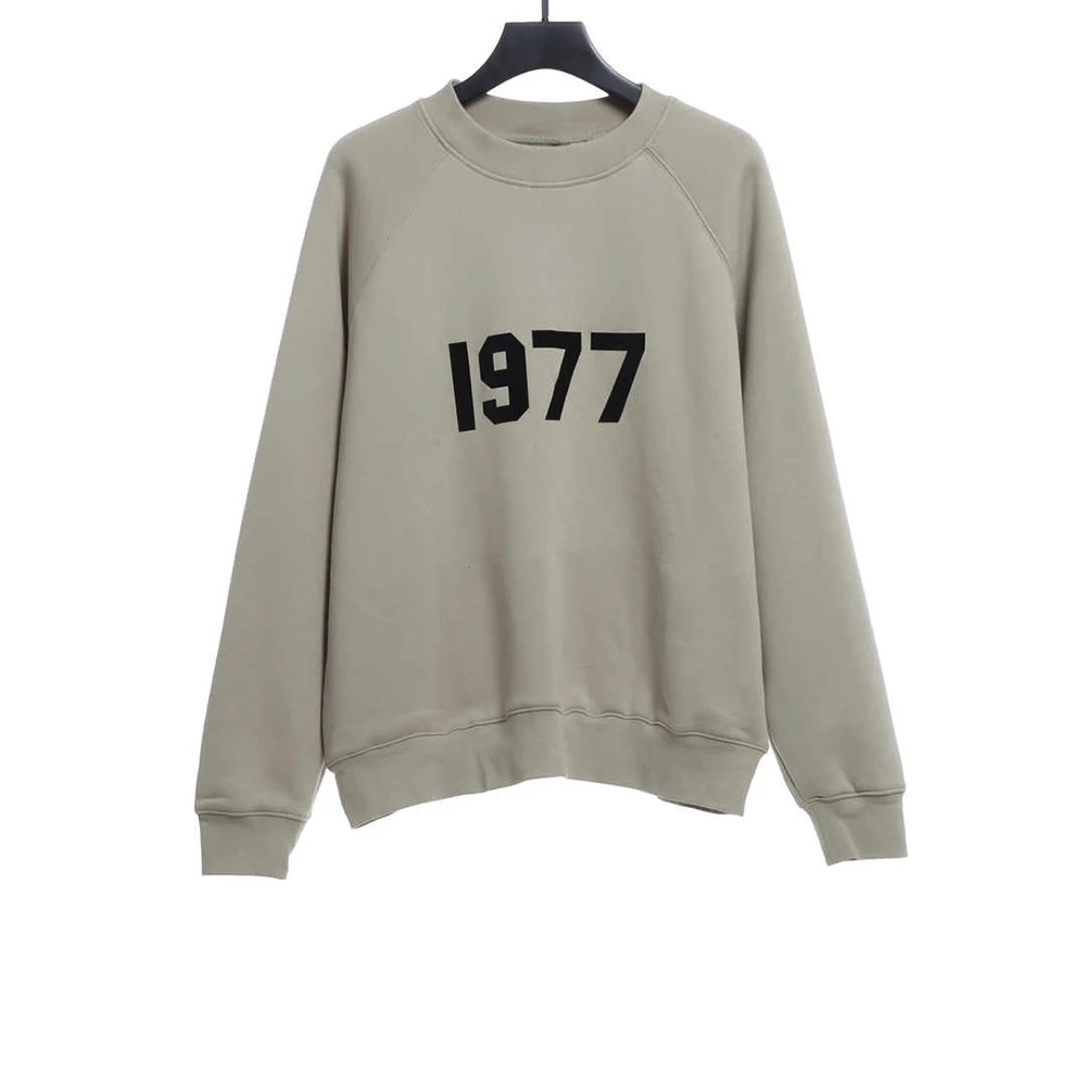 1977 Flocking Fleece Sweatshirt Black Colorway Replica