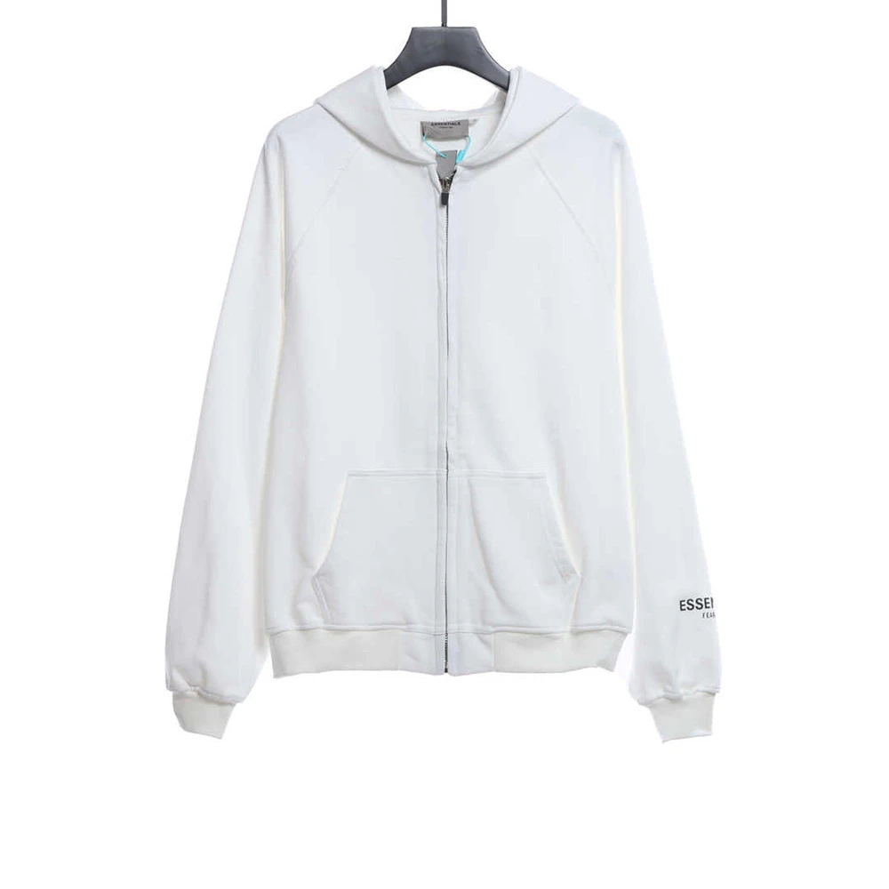 Back Silicone Letter Zip Hoodie Replica Loose Fit