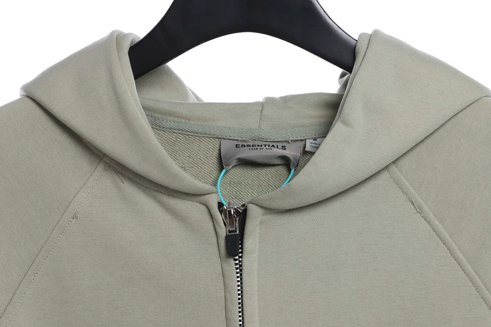 Back Silicone Letter Zip Hoodie Replica Warm Zip Up