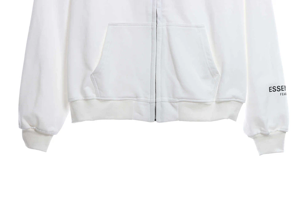 Back Silicone Letter Zip Hoodie Replica Hoodie Close View