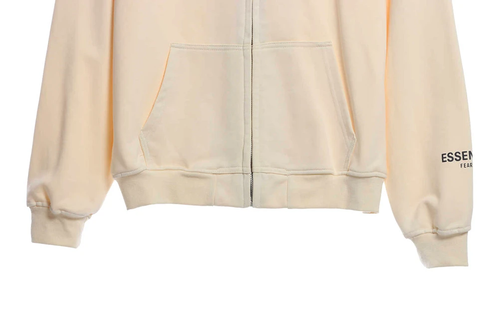 Back Silicone Letter Zip Hoodie Replica Soft Cotton