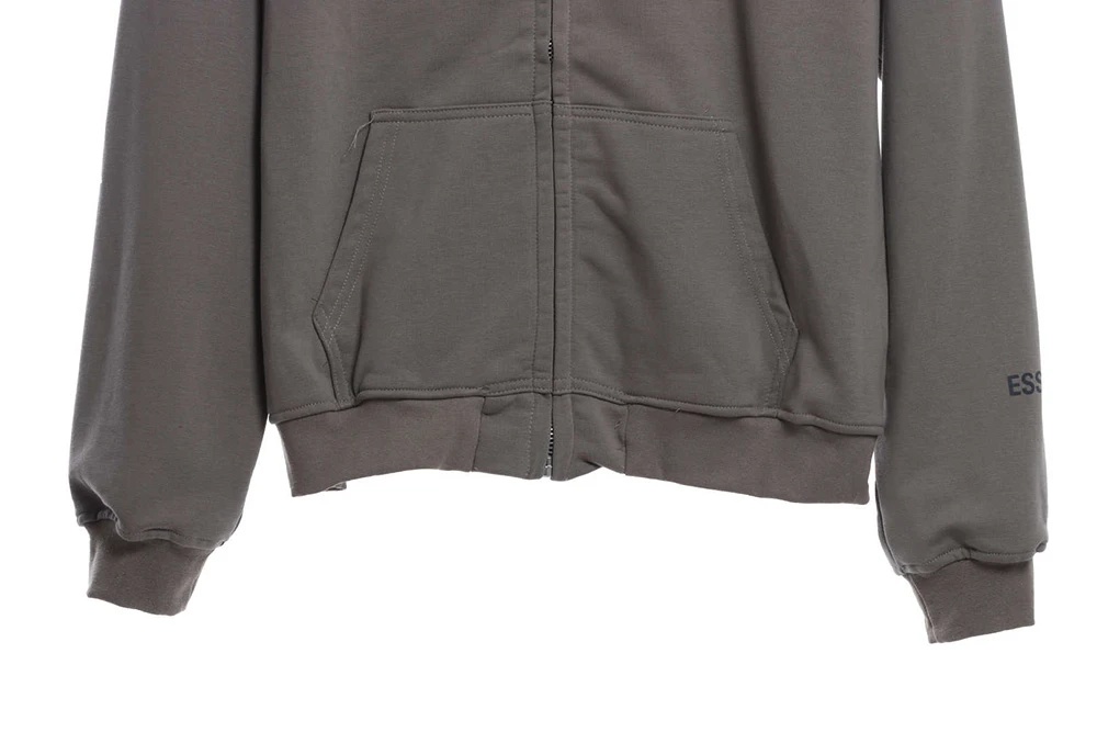 Back Silicone Letter Zip Hoodie Replica Streetwear Style