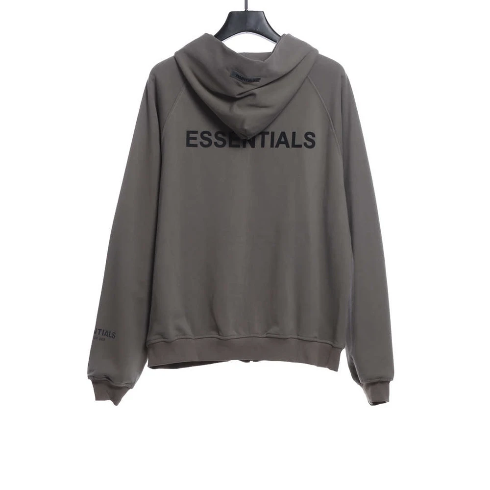 Back Silicone Letter Zip Hoodie Replica Oversized Fit