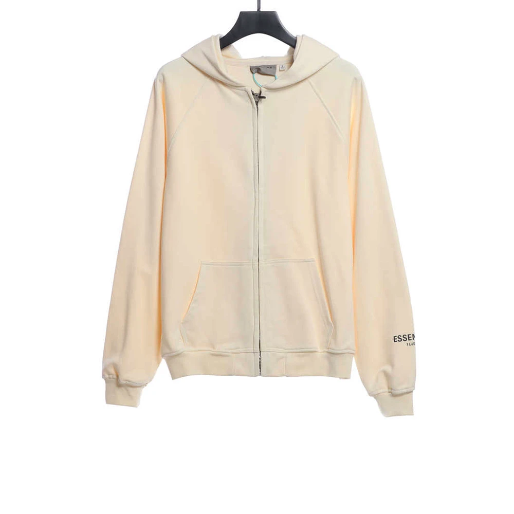 Back Silicone Letter Zip Hoodie Replica Warm Streetwear