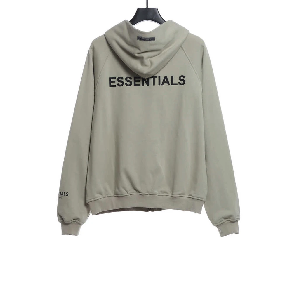Back Silicone Letter Zip Hoodie Replica Daily Casual Wear