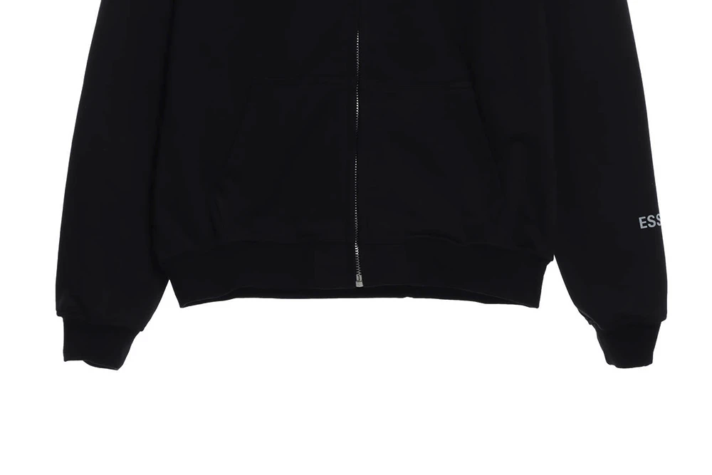 Back Silicone Letter Zip Hoodie Replica Side View