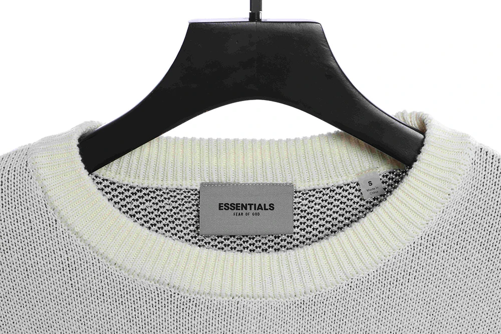 Essentials Chest Letter Sweater Black Colorway Replica