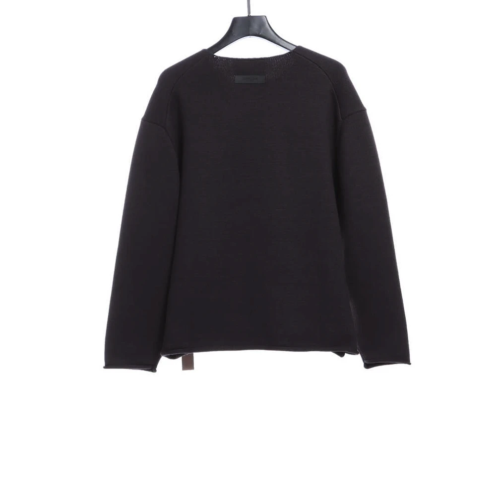 1977 destruction knitted fabric crewneck sweater